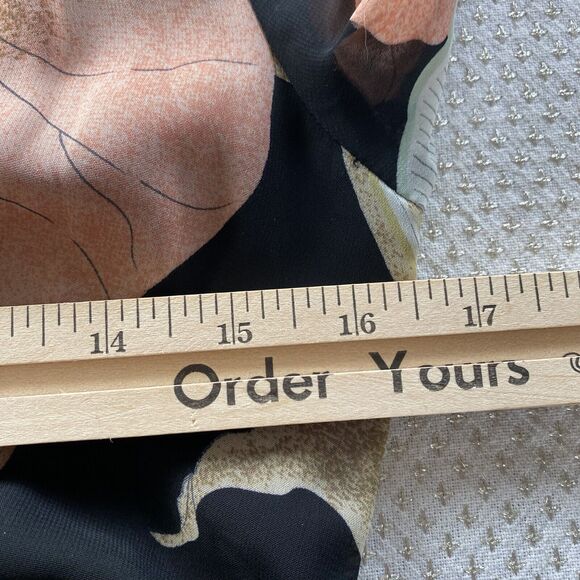 Lulus Maxi Dress XS Black Wondrous Water Lilies Floral Long Sleeve Boho resort - Picture 15 of 16